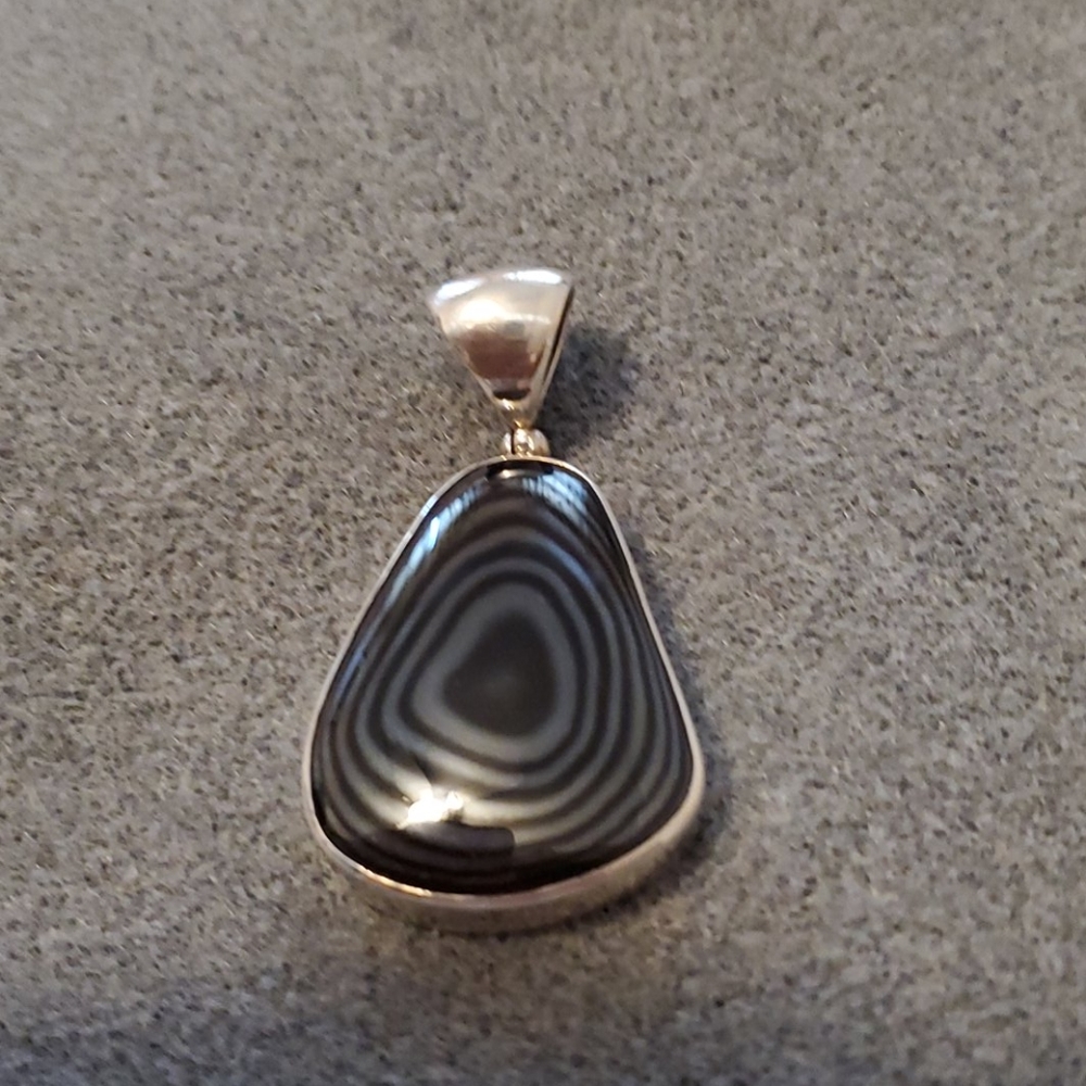 Starborn Psilomelane Sterling Silver Pendant